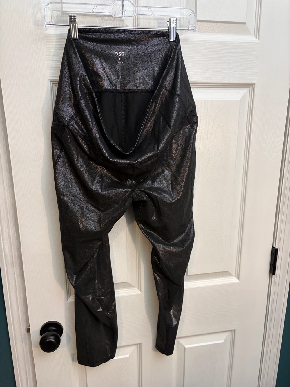 DSG Black Shimmery High-Waist Leggings